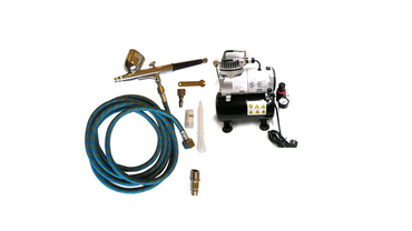 Zestaw do aerografii kompresor z butlą 20T aerograf AB-130 słoik do czyszczenia 502 AB130 AB 130 zdjęcie nr 2