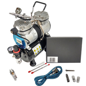 Aerograf AB-180K AB180K AB 180K z kompresorem dwutłokowym do malowania 30T zestaw lakierniczy zdjęcie nr 6