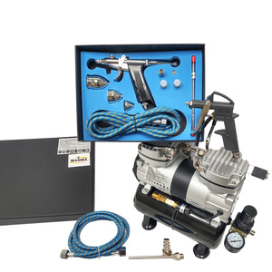 Aerograf AB116K z kompresorem dwutłokowym do malowania 30T zestaw lakierniczy AB-116K zdjęcie nr 9