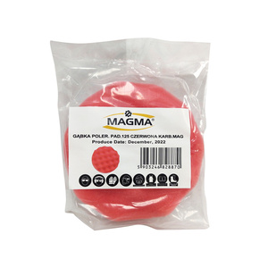 Gąbka polerska tarcze 125 125x45 czerwona falowana zdjęcie nr 2