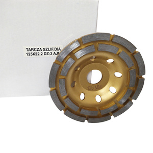 Zestaw 10 sztuk tarcz tarcza diamentowa garnkowa 125x22,2 segmentowa Dz-3 diament 3mm AJM Tools głowica do szlifowania betonu podwójny segment zdjęcie nr 5