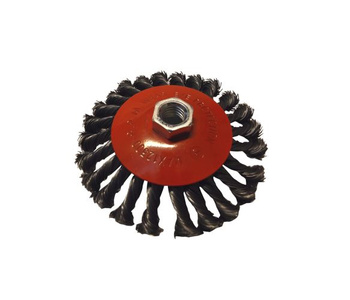 Szczotka boczna tarczowa drut skręcany 125mm x M14 steel brush rotary 125xM14 125M14 125 M14 zdjęcie nr 3