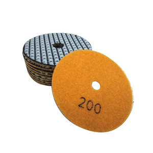 Tarcza diamentowa rzepik na sucho 100 mm gr 200 szare szlifowania gres gresu kamień granit poler polerowania  polerska  fazowania P 200 G200 #200   zdjęcie nr 1