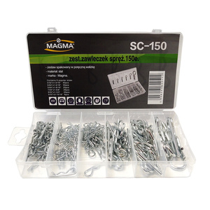 Zawleczki zestaw zawleczek sprężynowych 150 2-4mm przetyczek sprężynowe zdjęcie nr 6