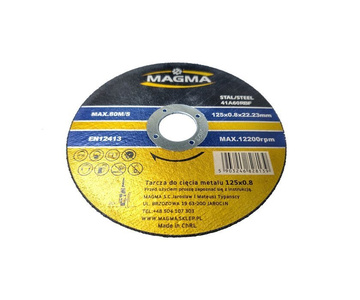 Tarcza do cięcia stali metalu 125x0,8 tarcze MAGMA  tarcza do flexa flex zdjęcie nr 1