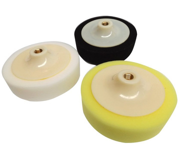 Zestaw gąbek gąbka biała czarna żółta 150 3 miękka średnia twarda 150mm 150xm14 150x45 3sztuki komplet + tzpień M14 zdjęcie nr 2