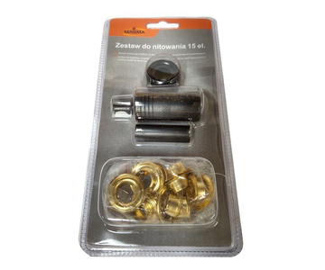 Zestaw do nitowania zaciskania oczek plandeki 15el M10009 zdjęcie nr 7