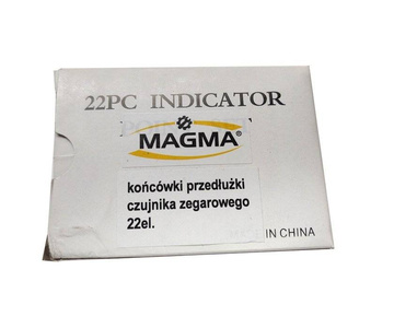 Końcówki przedłużki czujnika zegarowego 22el.+ czujnik zegarowy 10mm magnetyczny + statyw w walizce zdjęcie nr 18