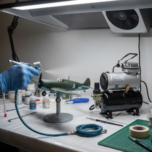 Aerograf AB203 ze sprężarką 3L zestaw do malowania AB-203 zdjęcie nr 10