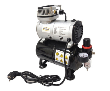 Kompresor z butlą kompresor do aerografu oryginał TC-20T + Aerograf AB136K AB 136K AB-136K bez logo super jakość do aerografii mini Airbrush compressor zdjęcie nr 8