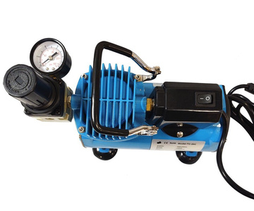 Kompresor do aerografu 4bar aerograf kompresory do aerografii sprężarka mini TC20CF niebieski z wentylatorem TC-20CF TC20C zdjęcie nr 4