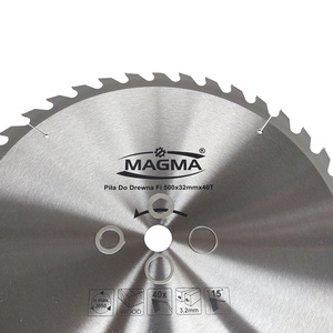 Piła tarcza tarcze do cięcia drewna 500mm 40t z widią 500x32 mm x 40 zębów widiowa Magma 500x32x40t red 30 mm 25,4 mm 22,23 mm 20 mm 500x30 500x25,4 500x20 zdjęcie nr 3