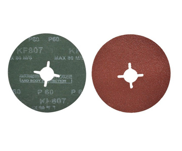 Krążek fibrowy fi 125 tarcza fibrowa do szlifowania metalu drewna pcv pakiet 25 szt. fibra granulacja 60 zdjęcie nr 5