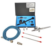 Aerograf z wężem dużego kompresora AB-130 3 dysze 0,2; 0,3; 0,5 pistolet AB130 AB 130