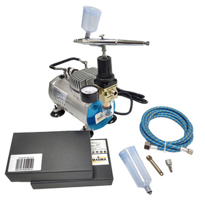 Zestaw malarski kompresor mini z aerografem AB131E AB-131E AB 131E dyszą 0,3mm marki Magma zdjęcie nr 7