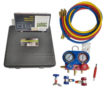 Zestaw do napełniania klimatyzacji tester klimatyzacji 1119G+oringi 270el. 1096F zdjęcie nr 2