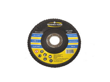 Tarcza tarcze do metalu szlifowania lamelka listkowa 125mm gr60 P60 Magma Tarcza lamelkowa Elektrokorund płytkowa płytkowe zdjęcie nr 1