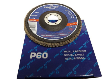 Tarcze lamelka 125 tarcza do szlifowania ściernica wachlarzowa listkowa listkowelamelowe FI 125 gr 60 FALONTECH do stali metalu FTGFD12560 zdjęcie nr 2