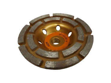 Tarcza diamentowa garnkowa 100 M14 segmentowa DCWD100 diament 5mm Magma 100xM14 głowica do szlifowania betonu 100xM14 100M14 100 M14 podwójny segment zdjęcie nr 7