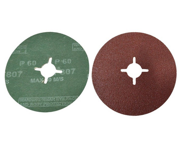 Krążek fibrowy fi 125 tarcza fibrowa do szlifowania metalu drewna pcv pakiet 25 szt. fibra granulacja 60 zdjęcie nr 9