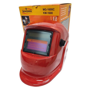 Przyłbica maska spawalnicza + filtr 108LD KM1600C czerwona marki Magma z funkcją szlifowania Red zdjęcie nr 3