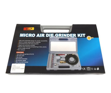 Szlifierka pneumatyczna micro palcowa mini trzpieniowa AT010K + zestaw frezów trzpieniowych 3mm GPS30 zdjęcie nr 9