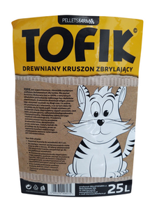 Żwirek zbrylający dla kota, kruszon - Tofik 25 L Ściółka do kuwety zdjęcie nr 6