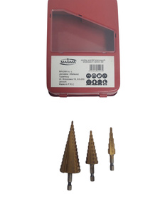 Wiertła stopniowe wiertło rozwiertak 3szt 4-32mm choinkowe stożkowe zestaw wierteł zestaw wierteł stopniowych stożkowych Magma zdjęcie nr 7