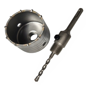 Otwornica do betonu 65mm + 80mm przejście adapter sds+ plus frez przejścia zestaw zdjęcie nr 18