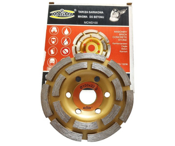 Tarcze diamentowe garnkowe 100mm x 22,2 segmentowa dwurzędowa turbo 100x22,2 Magma Tarcze do szlifowania betonu garnkowa 100x22 zestaw zdjęcie nr 10