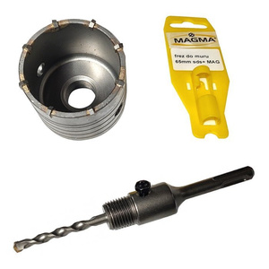 Otwornica do betonu 65mm + 80mm przejście adapter sds+ plus frez przejścia zestaw zdjęcie nr 11