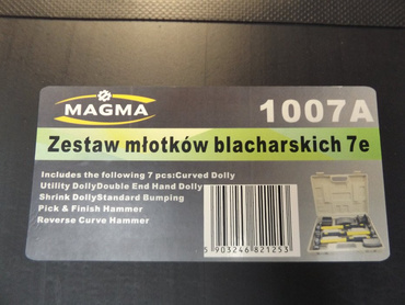 Młotki blacharskie kowadełka zestaw blacharski 7el młotek młotków kowadło 1007F 7PCS Professional Sheet Metal Hammer Set zestaw blacharski 02640   zdjęcie nr 9