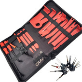 Ściągacz do tapicerki, radia 19e. 1220F + zestaw kluczy do demontażu pinów wyjmaki i złączy instalacji elektrycznych