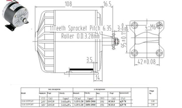 Silnik elektryczny 36V 350W nowy 350 W + sterownik+manetka zdjęcie nr 2