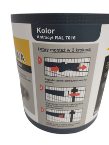 Taśma ogrodzeniowa antracyt 19x35 osłona na plot ogrodzenie panelowe grafit zdjęcie nr 10
