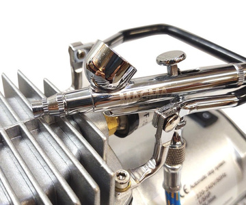 Zestaw do aerografii mini kompresor TC-20T aerograf AB-137 zdjęcie nr 6