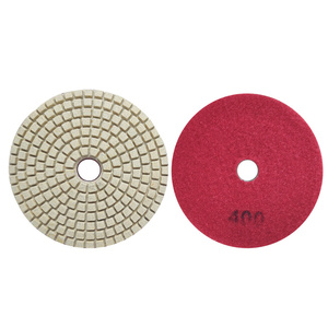 Tarcza diamentowa rzepik na mokro 100 mm gr 400 biały szlifowania gres gresu kamień granit poler polerowania polerska fazowania P 400 G400 #400 zdjęcie nr 5