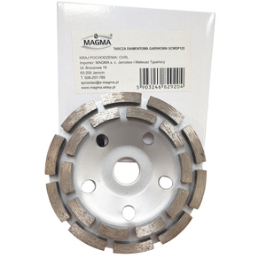 Tarcze diamentowe garnkowe Silver 125x22,2mm segmentowa dwurzędowa turbo 125mm diament 5mm Magma SCWD125P SCWTP125 zdjęcie nr 19