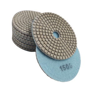 Tarcza diamentowa rzepik na mokro 100 mm gr 1500 biały szlifowania gres gresu kamień granit poler polerowania polerska fazowania P 1500 G1500 #1500 zdjęcie nr 2