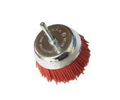 Szczotka nylonowa czołowa na wiertarkę 100mm/T6mm trzpień nulon postarzanie
