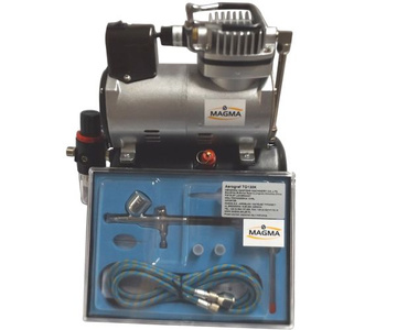 Kompresor z butlą do aerografu do aerografii TC-18T + aerograf TG-130K 0,2 0,3 0,5  Airbrush compressor zdjęcie nr 1