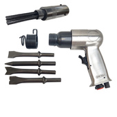 Młotek pneumatyczny AT2010R AT-2010R dłuta + nasada igłowa QRC41280 Młotek Pneumatyczny Igłowy Udarowy + 3x Groty Przecinaki Głowica Igłowa