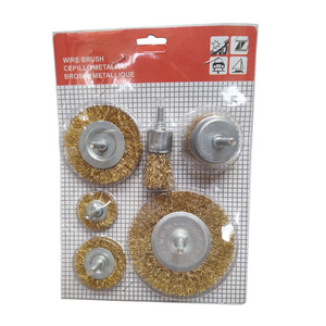 Zestaw szczotek na wiertarkę szczotka szczotki kpl 6szt mosiądzowane trzpieniowe zdjęcie nr 2