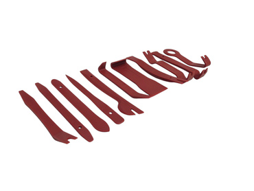 Zestaw ściągaczy do tapicerki 11 cz. spinek kołków łomy dźwignie 11el otwieraki otwieracze klucze trim removal set nylon 11pcs + zestaw kluczy do demontażu pinów wyjmaki i złączy instalacji elektrycznych zdjęcie nr 9