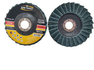 Tarcza lamelowa z włókniny 125 niebieska szlifowania polerowania włóknina lamelka listkowa zdjęcie nr 15