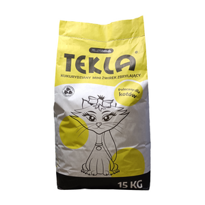 Żwirek kukurydziany zbrylający dla kota – Tekla 15 KG Ściółka do kuwety zdjęcie nr 1