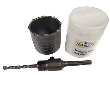 Otwornica do betonu 65mm + 80mm przejście adapter sds+ plus frez przejścia zestaw zdjęcie nr 3