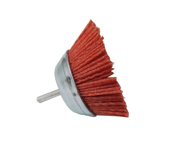 Szczotka nylonowa czołowa na wiertarkę 75mm/T6mm trzpień nulon postarzanie zdjęcie nr 8