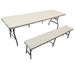 Stół cateringowy 240cm / campingowy składany + 2 ławki kateringowy ogrodowy do ogrodu bankietowy zestaw biesiadny zdjęcie w nawigacji nr 2