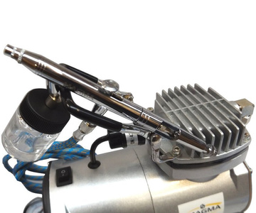 Zestaw do aerografi kompresor z butlą 3,0 litra TC-20T + TG182 zdjęcie nr 3